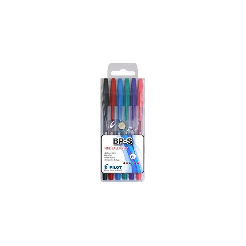 PILOT BP-S Fine Pens Wallet of 6