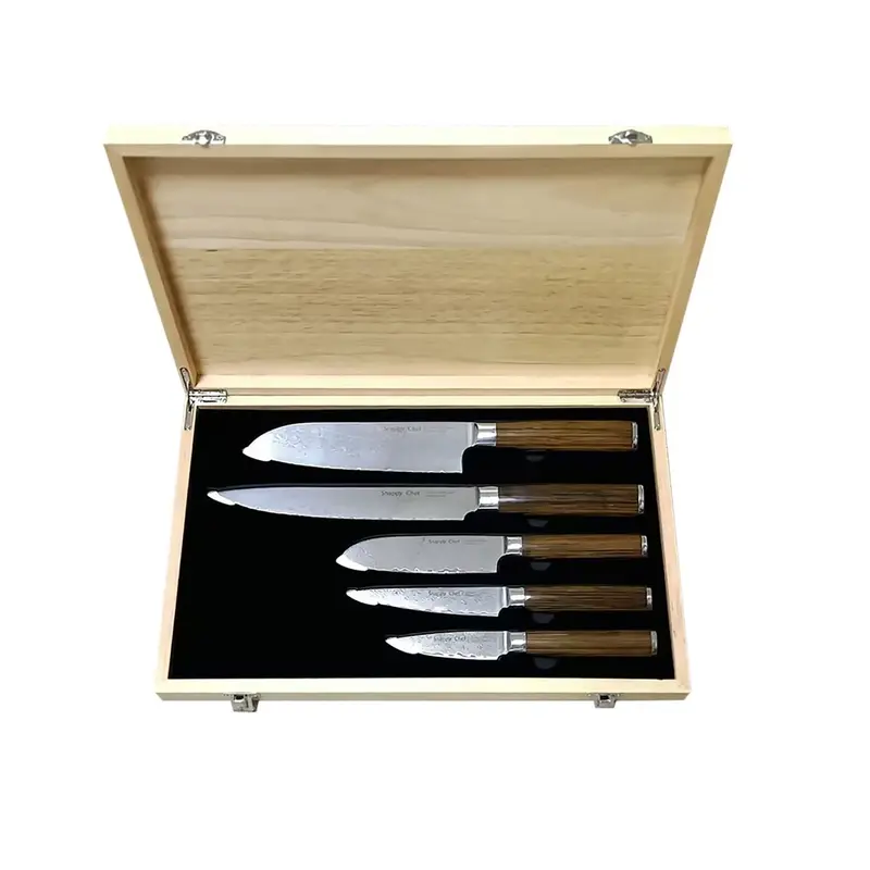 Snappy Chef Damascus Knife Combo Set - SCDK001