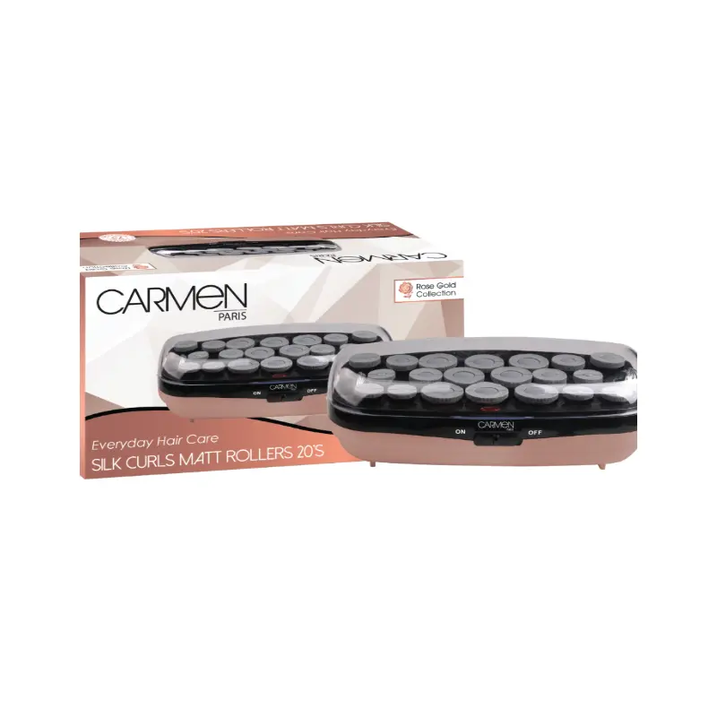 Carmen 2613 Silk Curls Matt Rollers 20's Rose Gold
