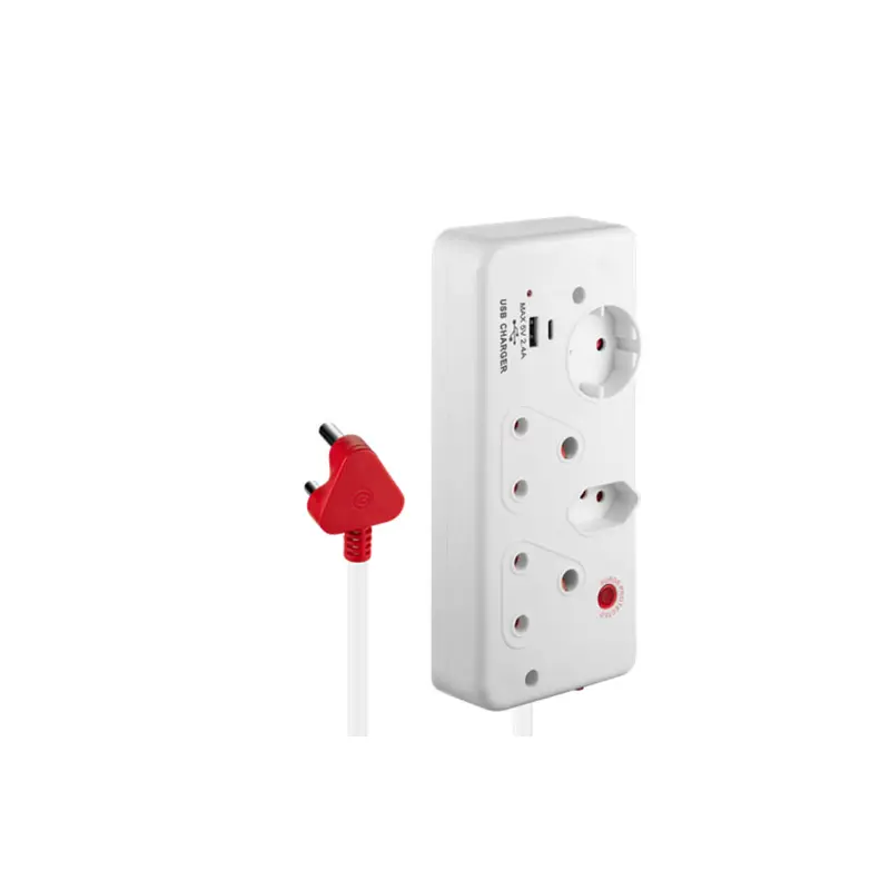 Ellies 4 Way Medium Surge Multiplug with USB-A+USB-C 0.5M - FELP4S