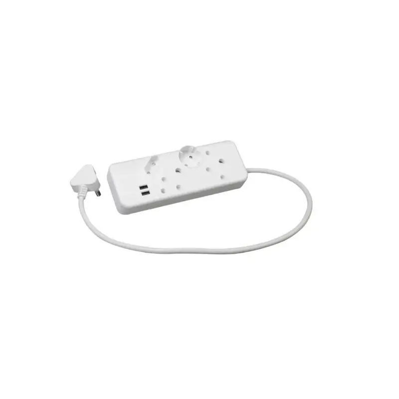Ellies 4 Way Multiplug 2 x USB 2.4A  0.4M - FEMUSB4