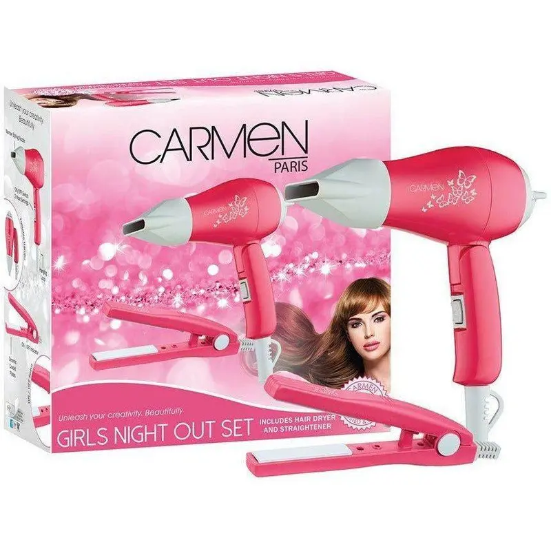 Carmen 5160 Girls Night Out Kit - Hair Dryer - Straightener