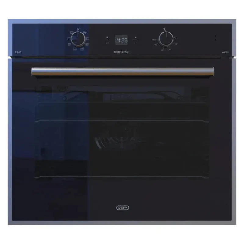 Defy DBO774 Gemini Thermofan+ Black Oven