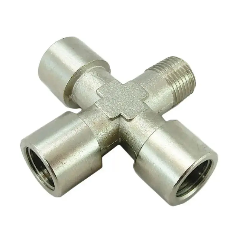 AndyMark Fitting Cross Brass 1/8in. NPT 3 F 1m