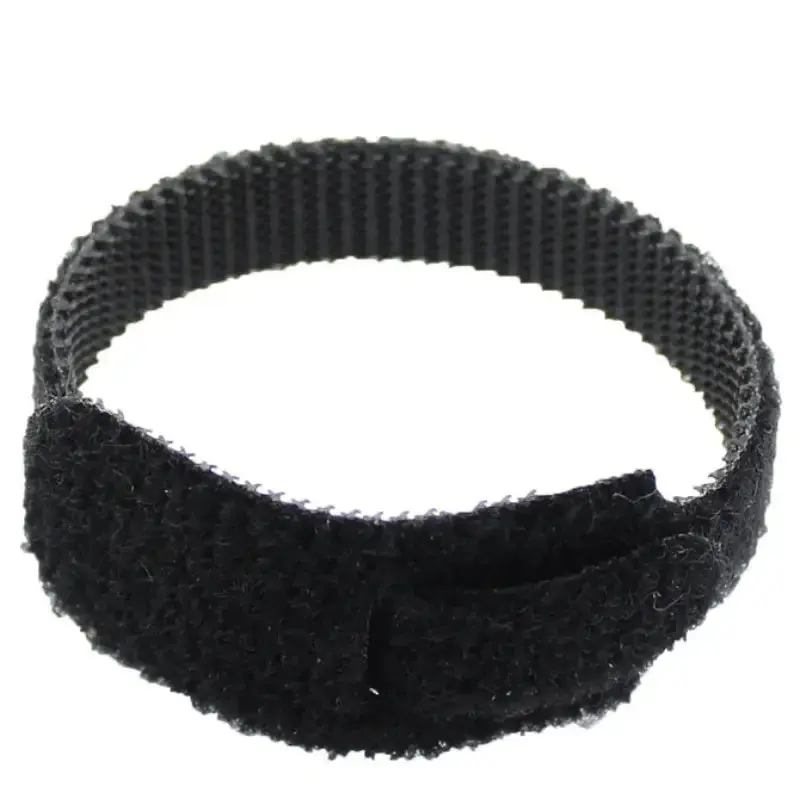 AndyMark Hook & Loop Strap, Black, 6in. Length, 3/8in. Width