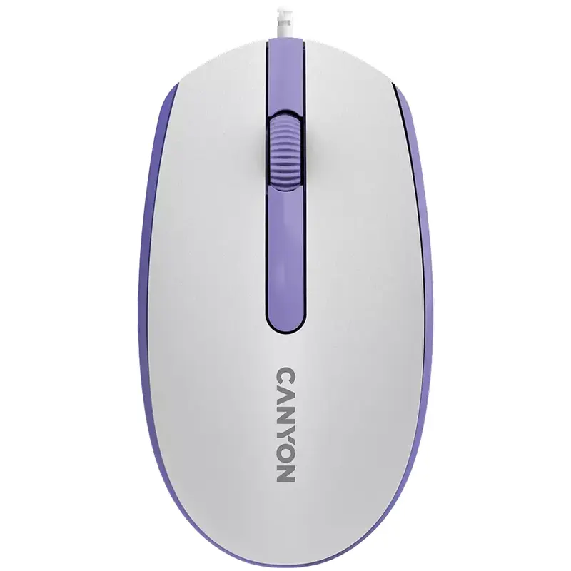 Canyon CM-10WL Wired Mouse Black White Lavender