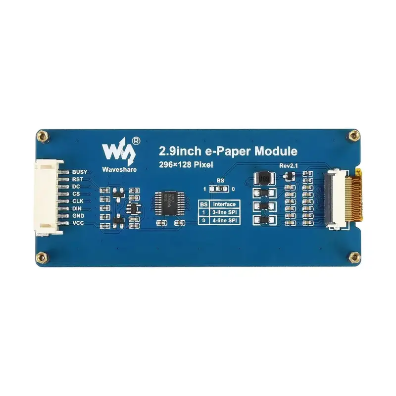 Waveshare 2.9" E-Paper E-Ink Display Module (B), 296128, Red / Black / White, SPI