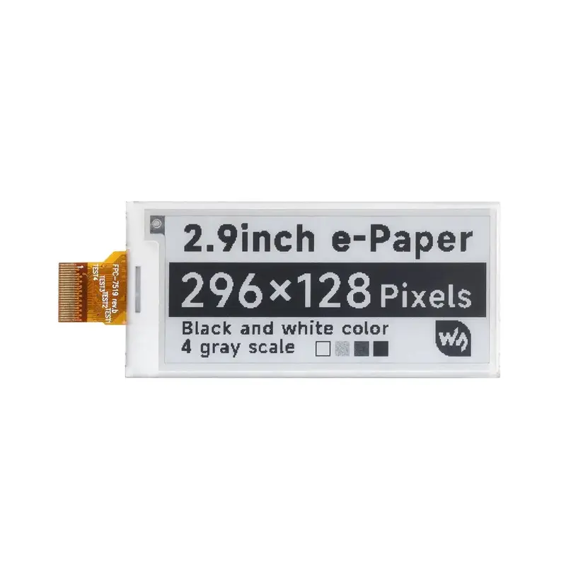 Waveshare 296x128, 2.9" E-Ink Raw Display Panel