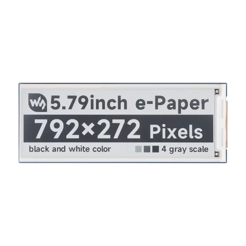 Waveshare 5.79" E-Paper Display Module, E-Ink Display, 792x272, Black/White, SPI Interface