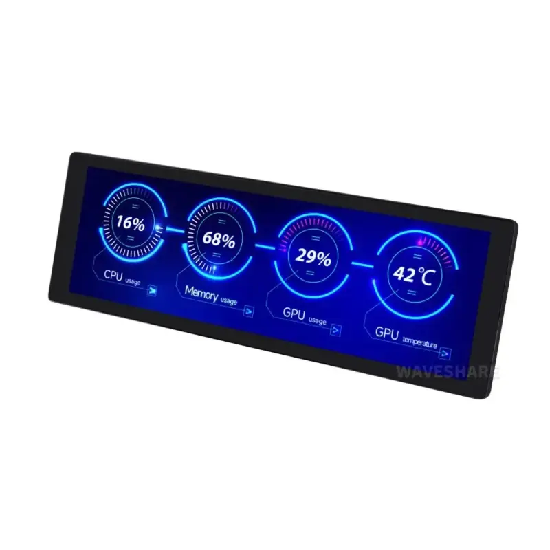 Waveshare 7.9" IPS Display, 4001280 Pixel, Toughened Glass Panel, HDMI Interface