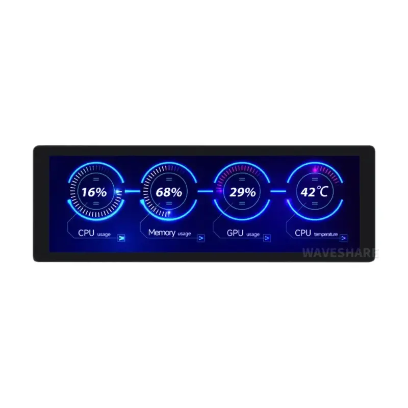 Waveshare 7.9" IPS Display, 4001280 Pixel, Toughened Glass Panel, HDMI Interface (Touch Function)