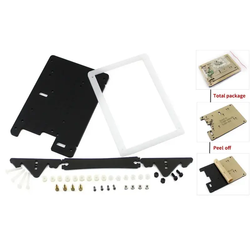 Waveshare Bicolor Case for 5" HDMI LCD (B) w/ Mounting Holes for Raspberry Pi B/A+/B+/2B/3B+/4B, Banana Pro