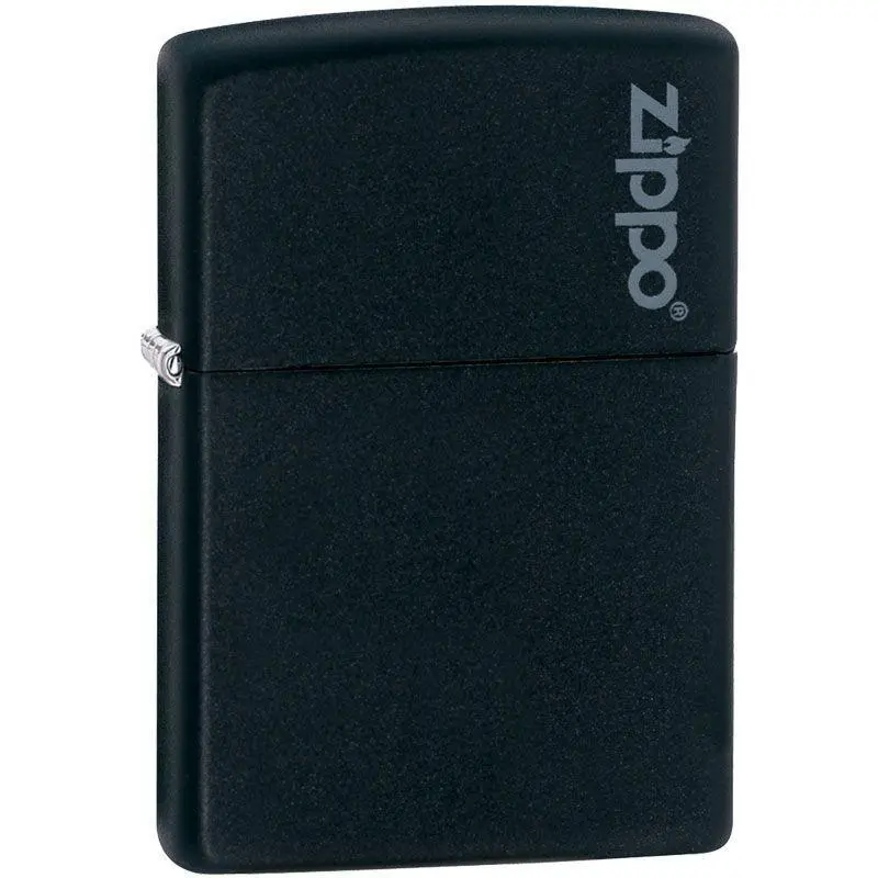 Zippo Reg Black Matte Logo