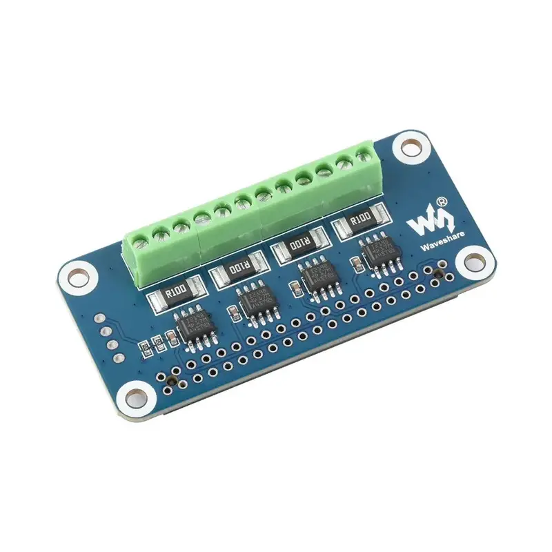 Waveshare Current/Voltage/Power Monitor HAT for Raspberry Pi, 4-Ch, I2C/SMBus