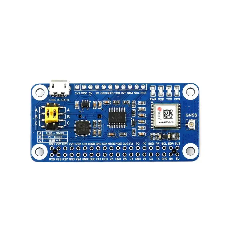 Waveshare MAX-M8Q GNSS HAT for Raspberry Pi, Multi-Constellation Receiver Support, GPS, Beidou, Galileo, GLONASS