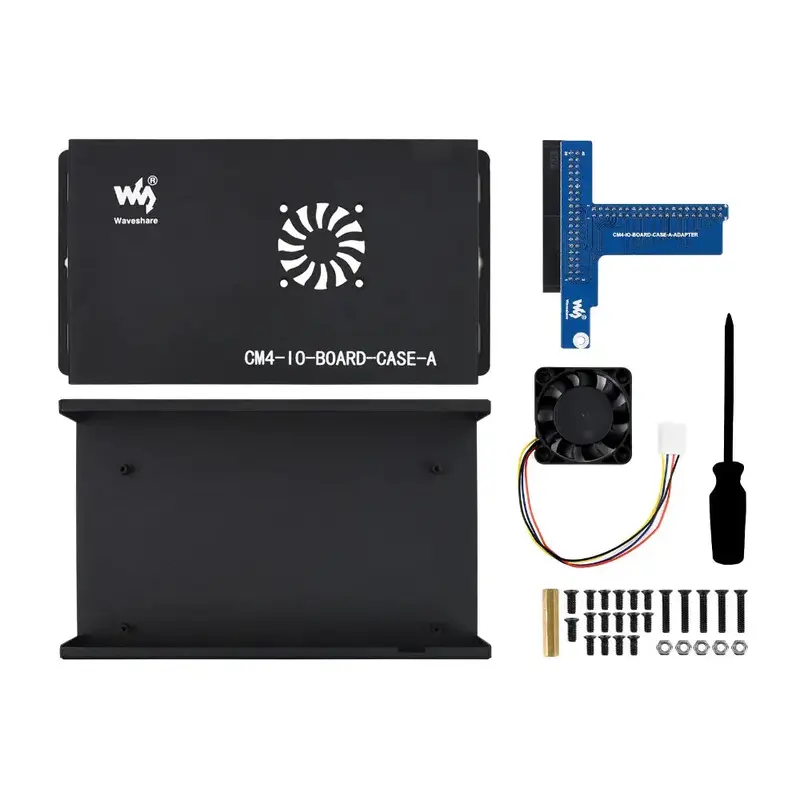 Waveshare Metal Box (A) for Raspberry Pi Compute Module 4 IO Board w/ Cooling Fan