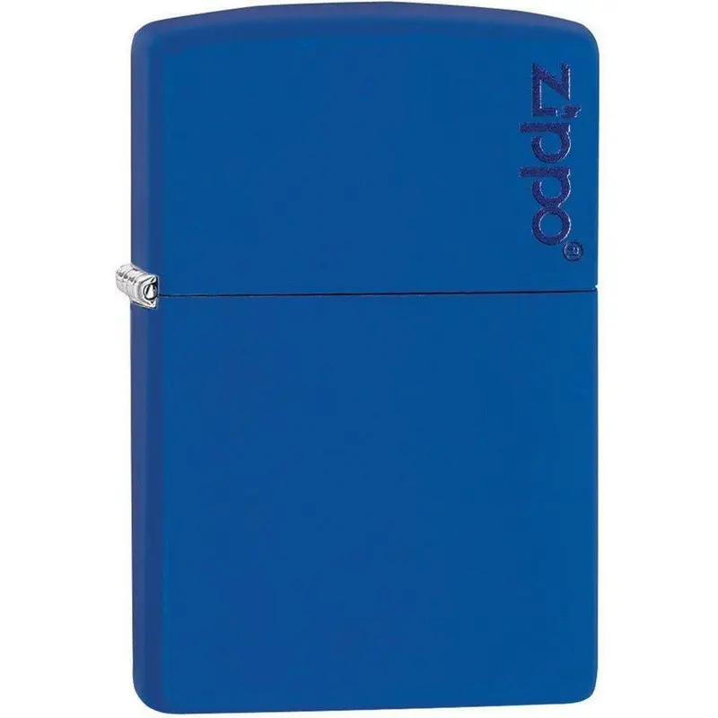 Zippo Reg Royal Blue Matte Logo