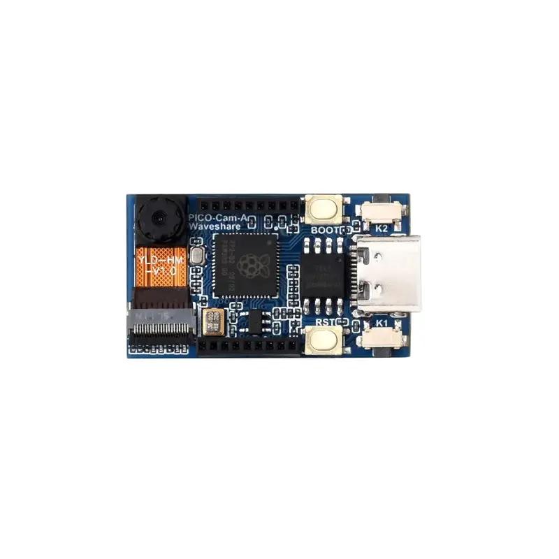Waveshare RP2040 Microcontroller Camera Development Board, Onboard HM01B0 Grayscale Camera & 1.14" IPS LCD Display