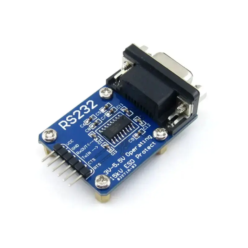 Waveshare RS232 Communication Board SP3232, 3V-5.5V, ESD Enhanced, Hardware Flow Control