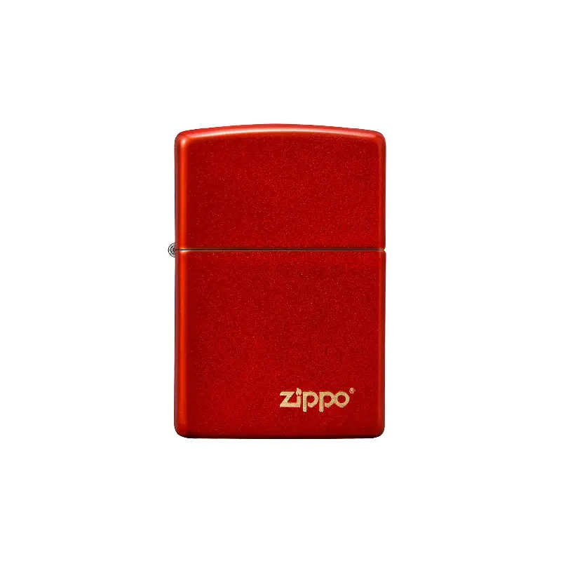 Zippo Reg Metallic Red Logo