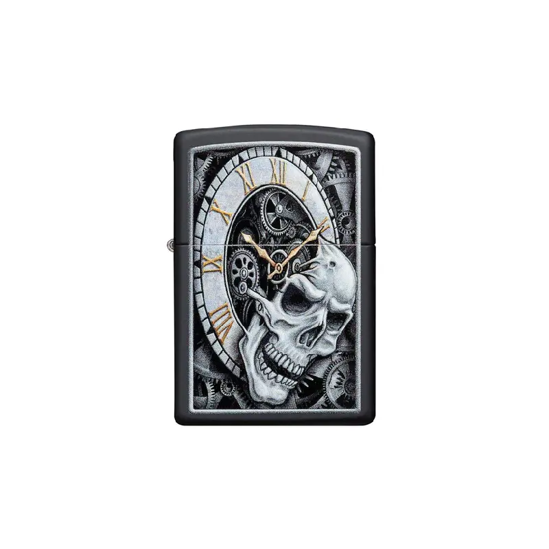 Zippo Skull Clock Design