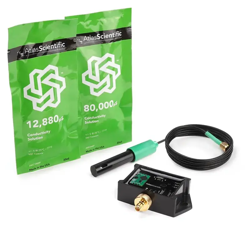 Atlas Scientific EZO Complete-Conductivity Kit - Mini K 1.0 Conductivity Probe & Certificate of Calibration
