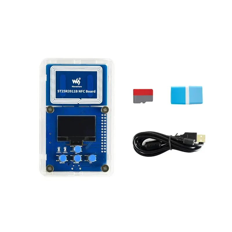 Waveshare ST25R3911B NFC Evaluation Kit, NFC Reader, TF Card, USB Cable