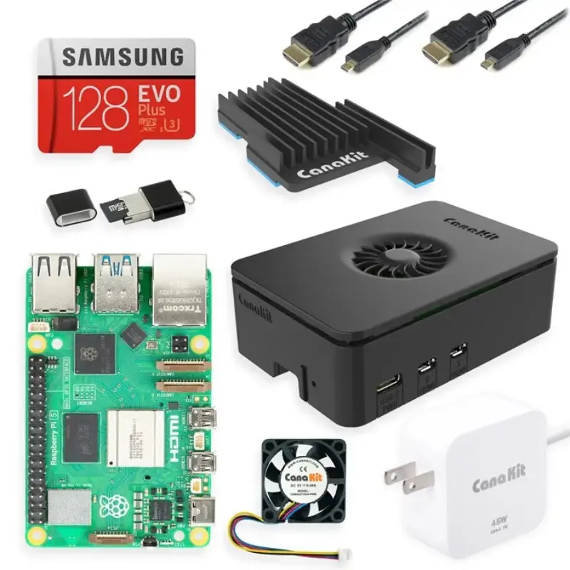 CanaKit Raspberry Pi 5 Starter Kit - 4GB - Turbine Black