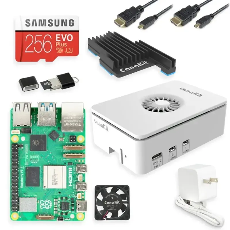 CanaKit Raspberry Pi 5 Starter MAX Kit - 8GB - Turbine White