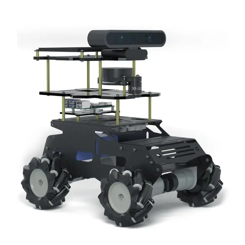XiaoR GEEK Rapberry Pi ROS mecanum wheel smart programmable lidar robot car