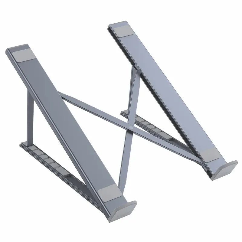 TROO Portable Folding Aluminium Laptop Stand - Silver
