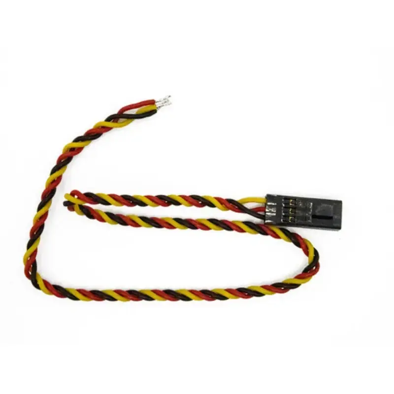 Hitec MALE Servo Connector w/ Heavy Gauge TWISTED Wire, Gold Pins