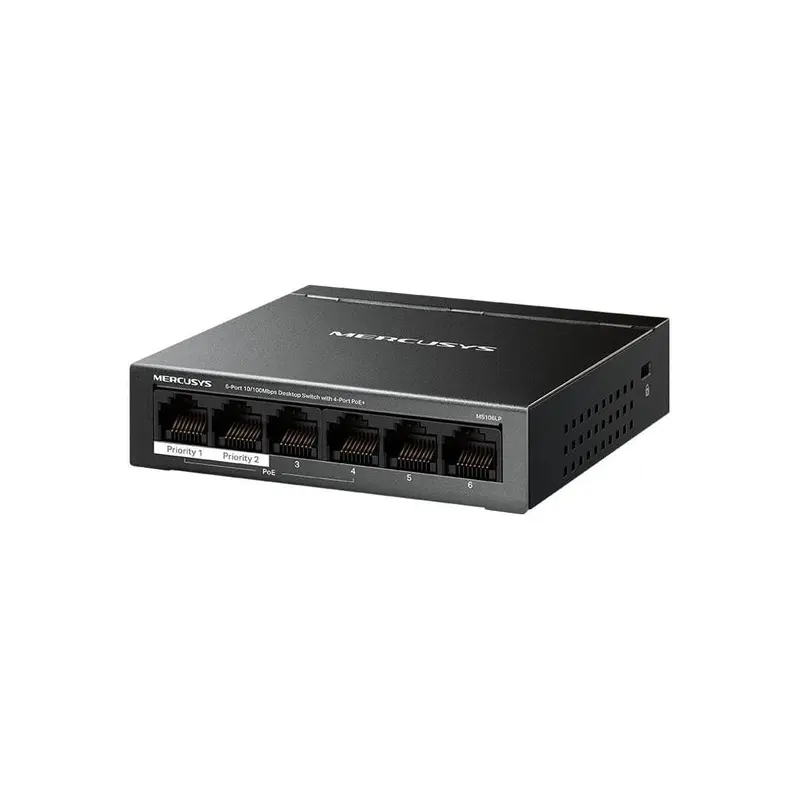 Mercusys MS106LP 6-port 10/100Mbps Desktop Switch with 4-port PoE+
