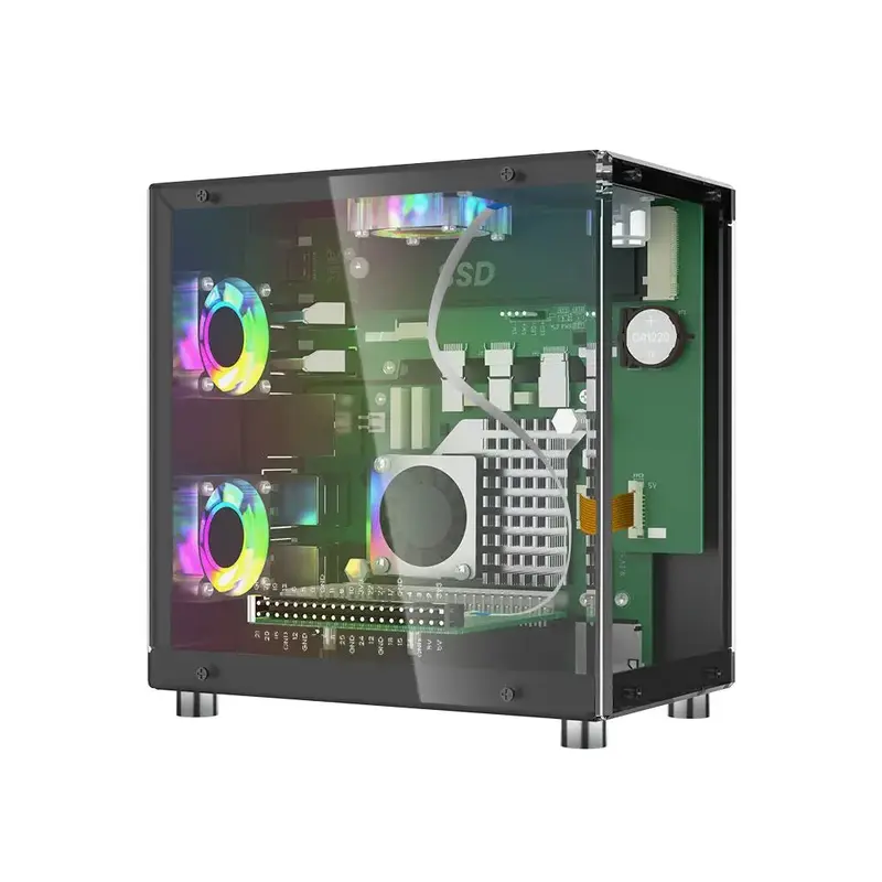 Elecrow Mini PC Case w/ 1.3 OLED Screen for Jetson Orin Nano