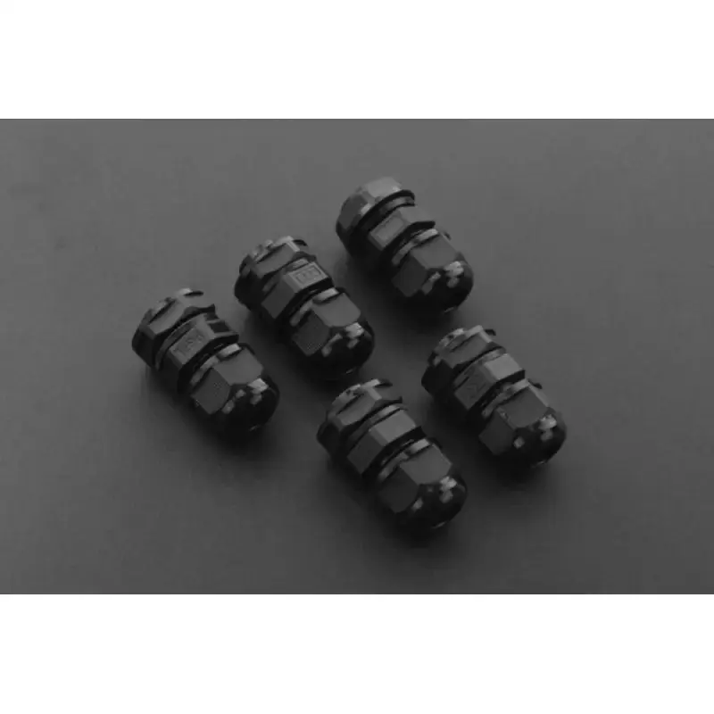 Waterproof Cable Gland PG-7 Size Black (5x)