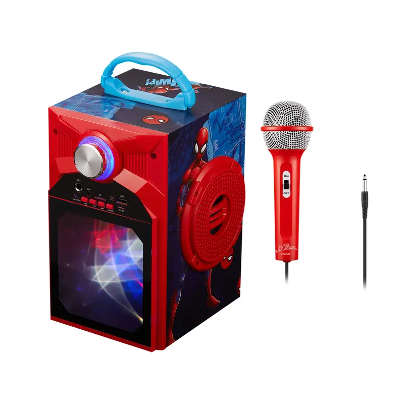 Marvel Spider-Man Galaxy LED Stars Bluetooth Karaoke Machine