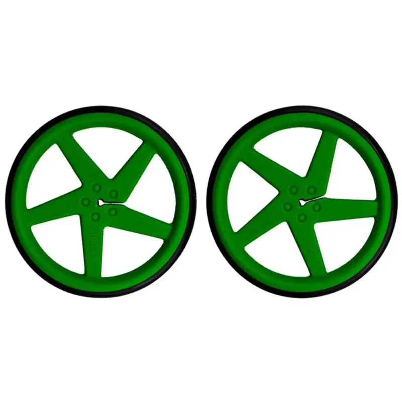 63mm Wheels for D-Shaft Motor - Green (2pk)
