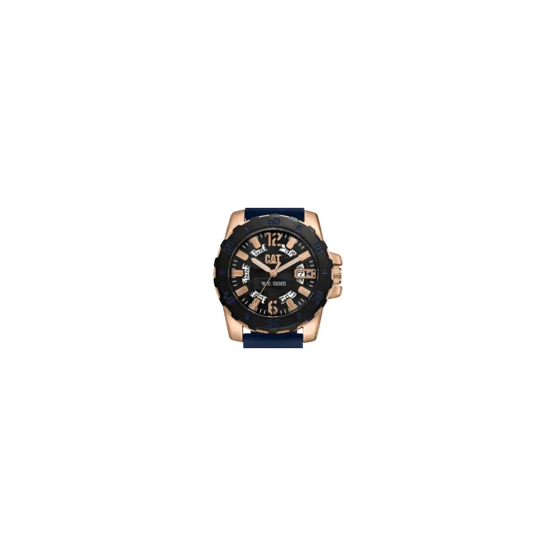 CAT AR.191.26.639 Steel Barricade Watch -  Blue/Rose Gold