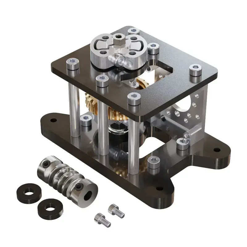 ServoCity Standard Duty Worm Drive Gearbox (28:1 Ratio)
