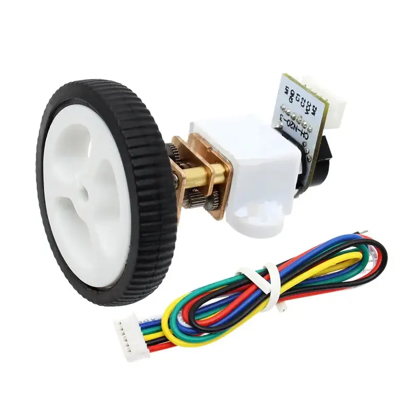 12mm 3V Micro Metal Gearmotor w/ Encoder & 34mm Wheel Kits for Smart Robot DIY