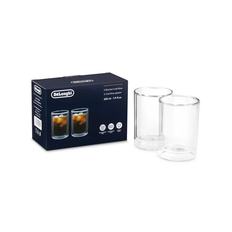Delonghi DLSC324 220ml Cold Brew Glasses 2PK