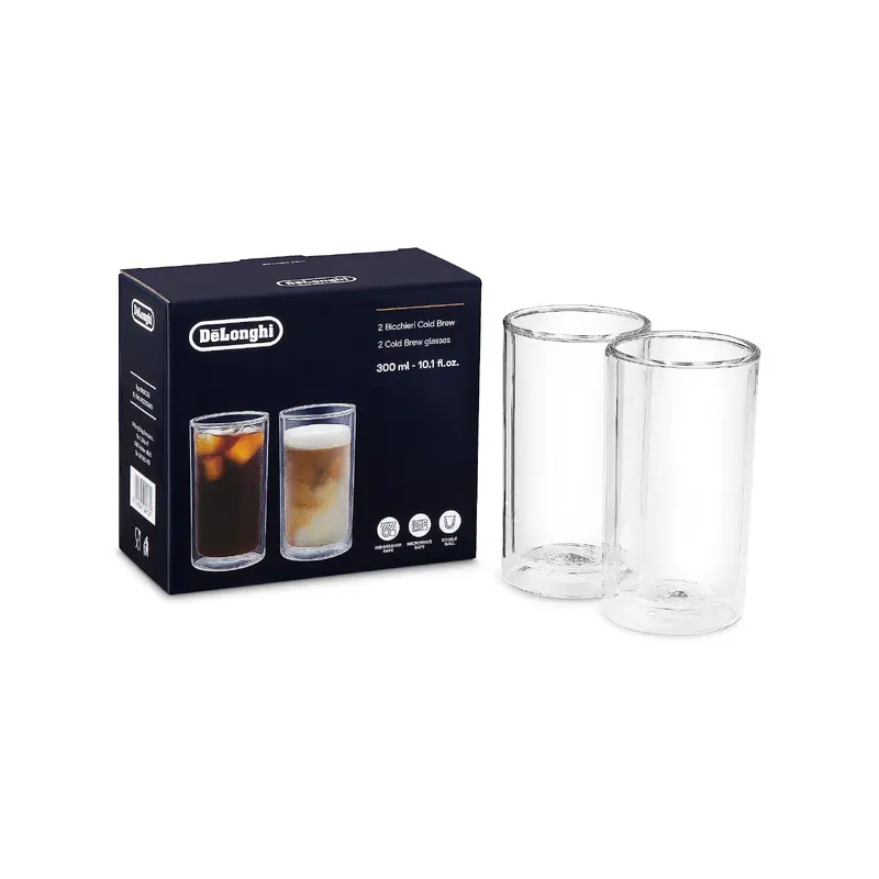 Delonghi DLSC325 300ml Cold Brew Glasses 2PK