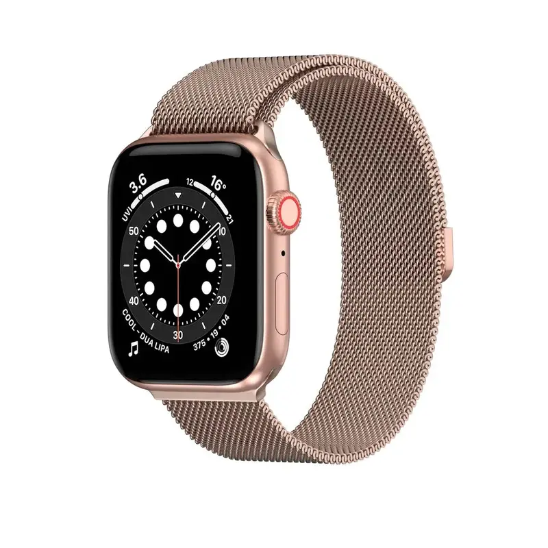 SwitchEasy Mesh Stainless Steel Apple Watch Loop (42mm +) - Rose Gold