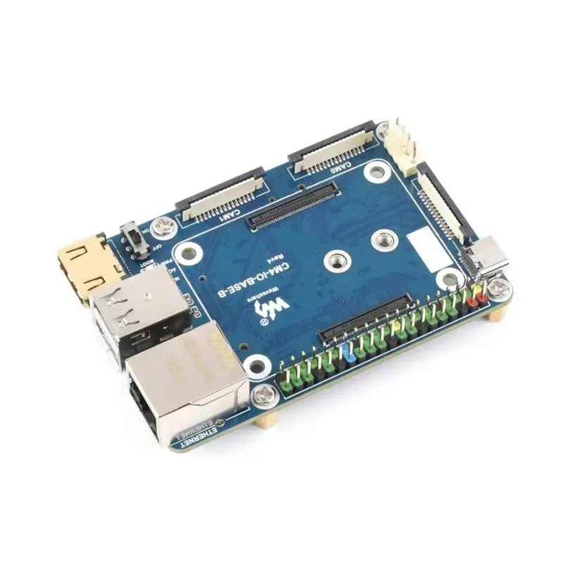 Waveshare CM4-IO-BASE-BOX-B + USB HDMI Adapter for Raspberry Pi Compute Module 4 (US)