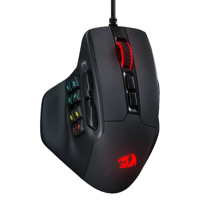 Redragon Aatrox 6200DP RGB MMO Gaming Mouse  Black