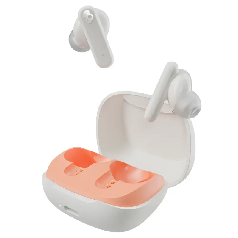 SkullCandy Smokin Buds True Wireless Earbuds - Bone Orange Glow- S2TAW-S951