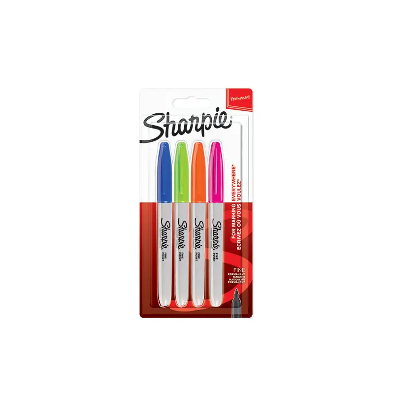 Sharpie Fine Permanent Marker Assorted Fun 4 Pack