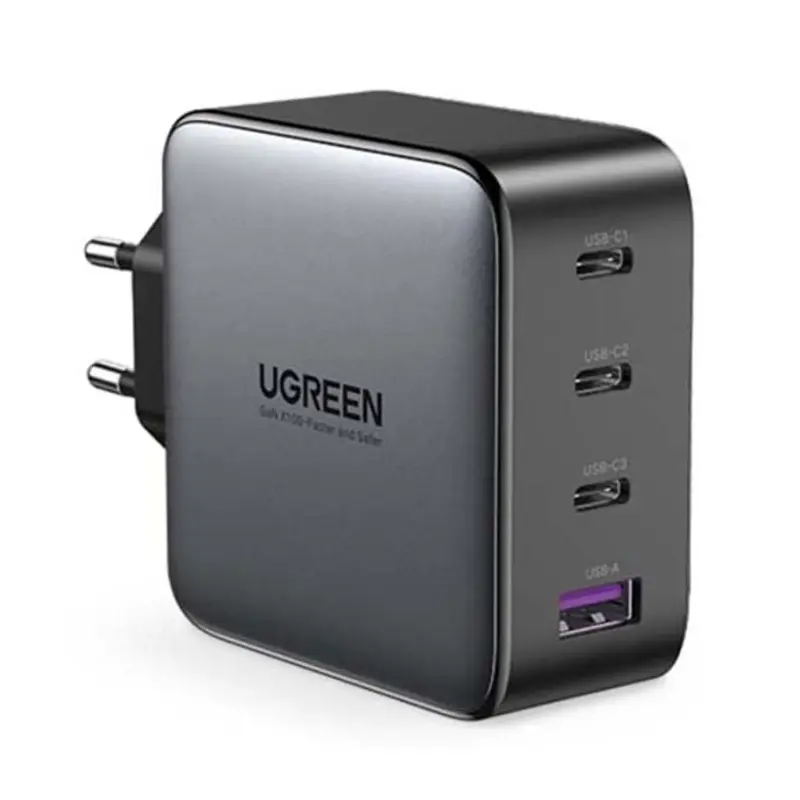 UGreen 4 Port GAN 100W PD Wall Charger Black - UG-40747