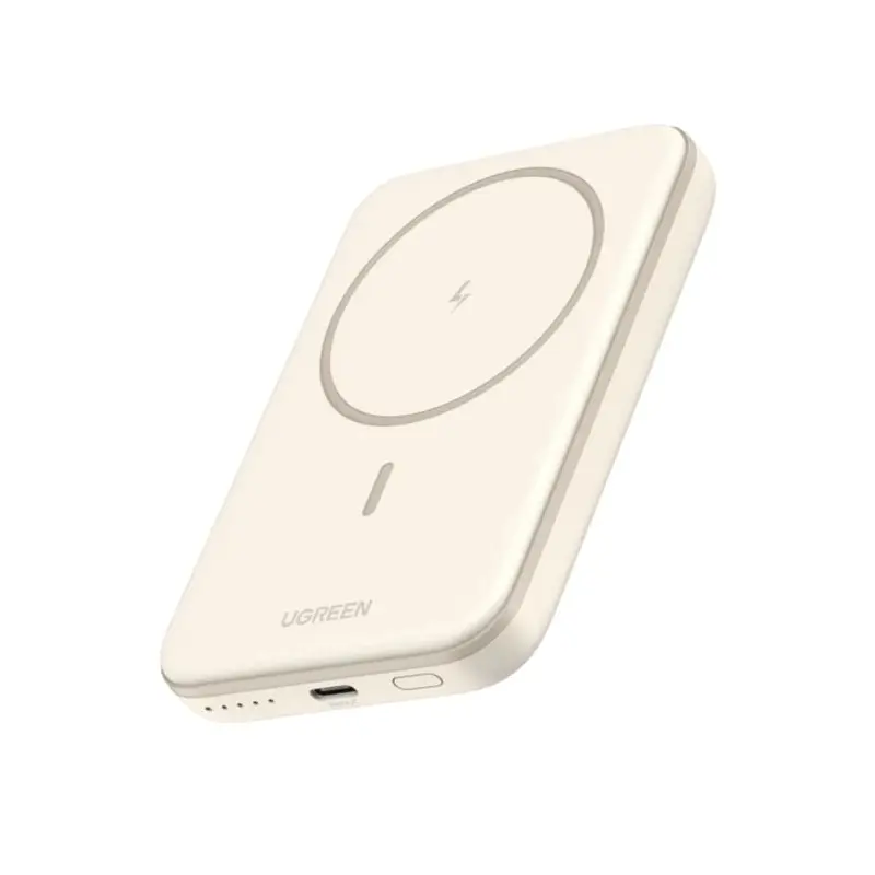 UGREEN Magnetic 5000mAh Wireless 15W Power Bank Cream - UG-25207