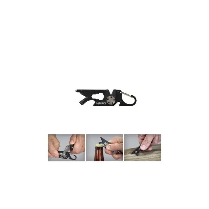 Lansky Roadie Sharpener w/Carabiner 8-in-1 Key Tool - NL-ROAD1